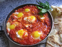 Eggs with tomato sauce